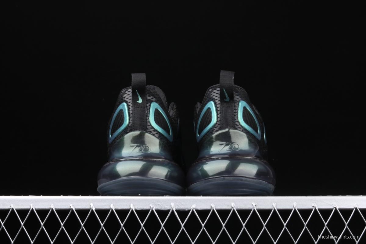 NIKE Air Max 720 Black/Blue/wave point full palm air cushion running shoes AO2924-003