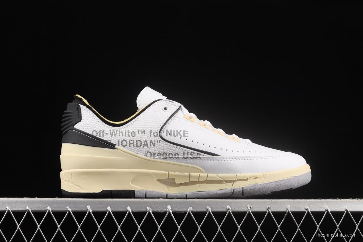 OFF-White x Air Jordan 2 Low SP AJ2 Joe 2 Milk White Joint style Basketball shoes DJ4375-101