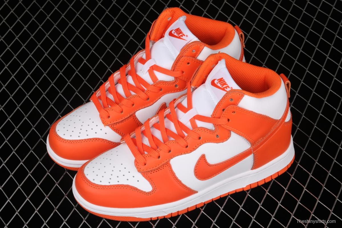 NIKE SB DUNK High Retro Orange Blaze 2021 edition white orange dunk series high top leisure sports skateboard shoes DD1399-101,