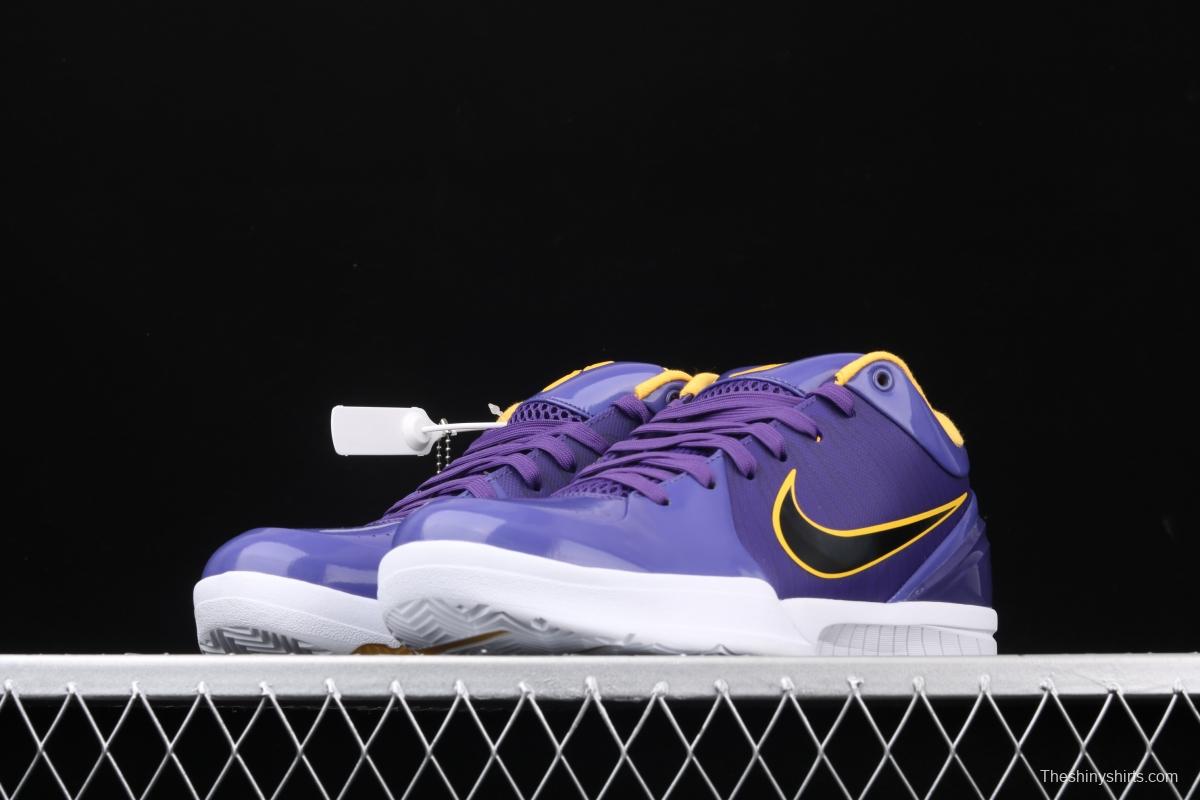 NIKE Zoom Kobe 4 Protro UNDEFEATED Kobe Bryant four generations of joint Zijin Lakers low-top men's basketball shoes CQ3869-500