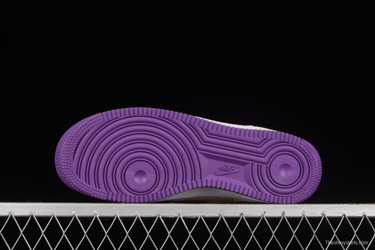 NIKE Air Force 1'07 Low Kobe White Purple Yellow Low Casual Sneakers DC8865-022