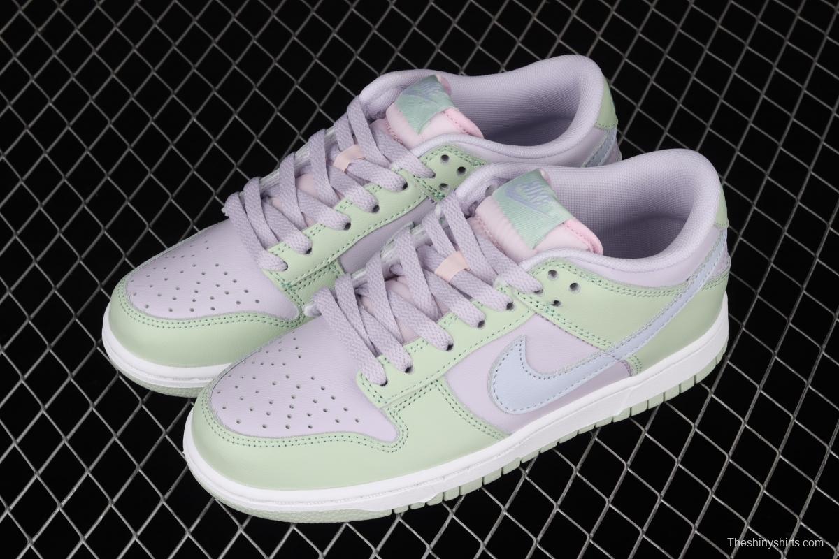 NIKE SB DUNK Low Prm white light purple color SB buckle rebound fashion leisure board shoes DD1503-600