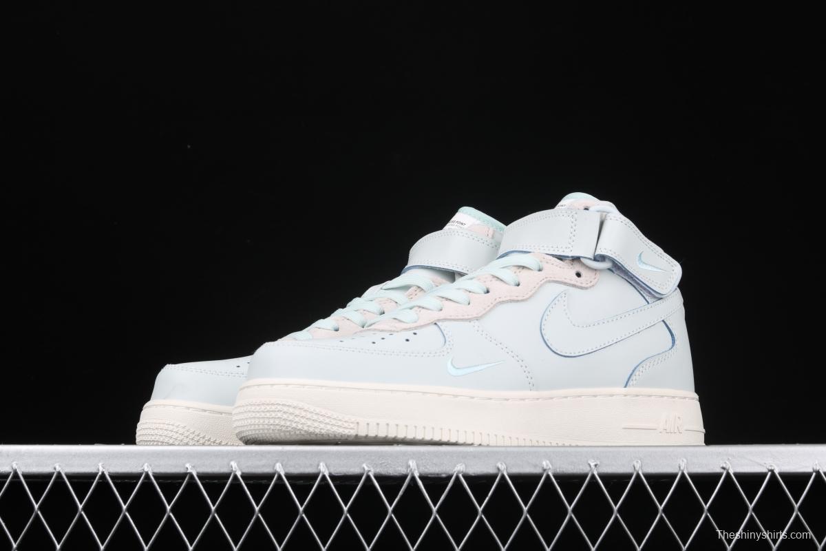 NIKE Air Force 1x 07 Lv8 Phantom Light Blue medium Bond Board shoes CJ9716-100 #