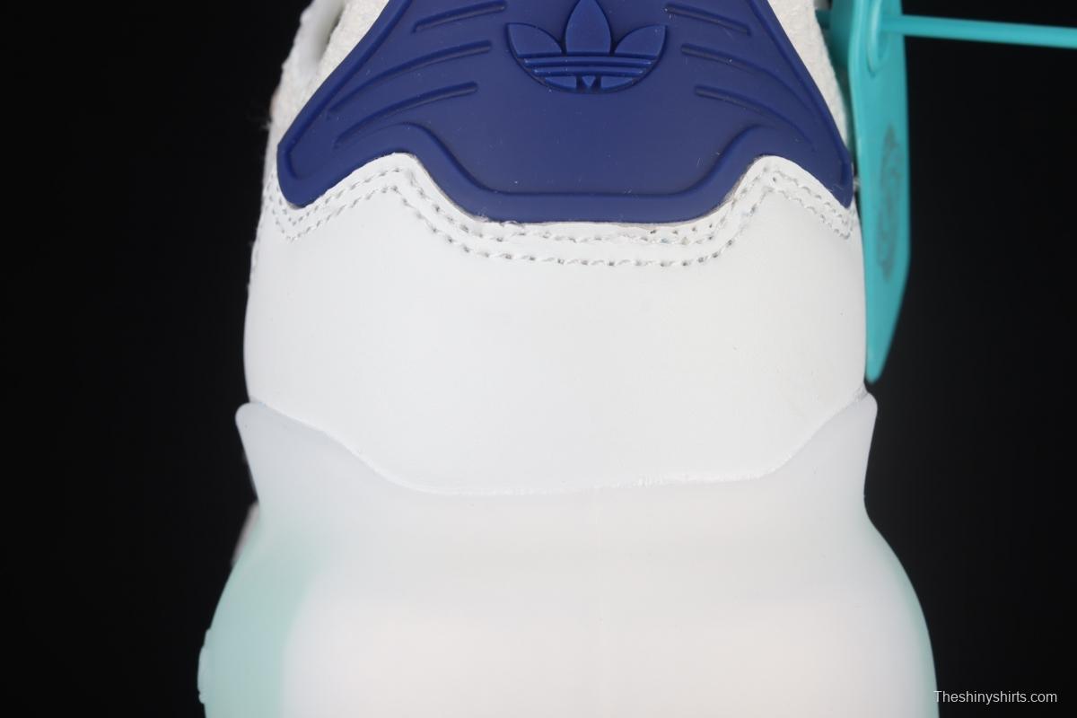 Adidas ZX 2K Boost GY3548 clover popcorn vintage running shoes