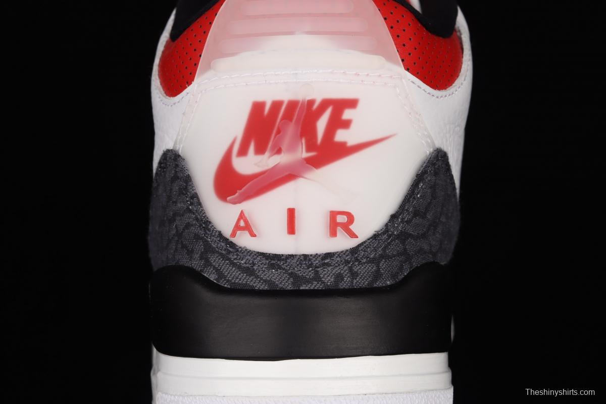 Air Jordan 3 SE DNM Fire Red AJ3 Joe 3 Flame Red Cowboy head layer genuine Standard CZ6431-100