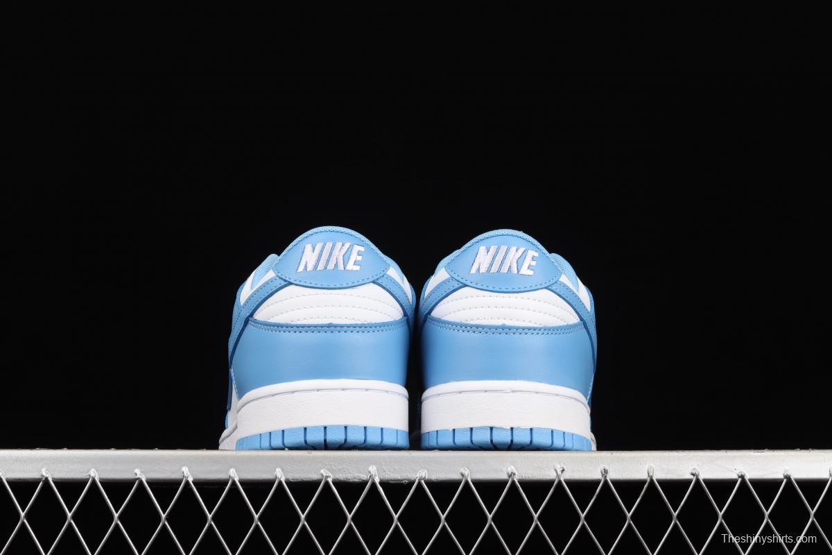 NIKE DUNK Low University Blue White Blue North Carolina White Blue Slam Dunk Series low side Leisure Sports Skateboard shoes DD1391-102