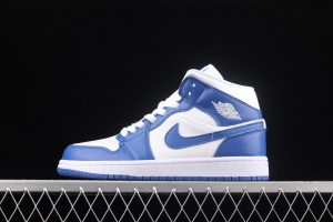 Air Jordan 1 Mid blue Zhongbang basketball shoes BQ6472-104