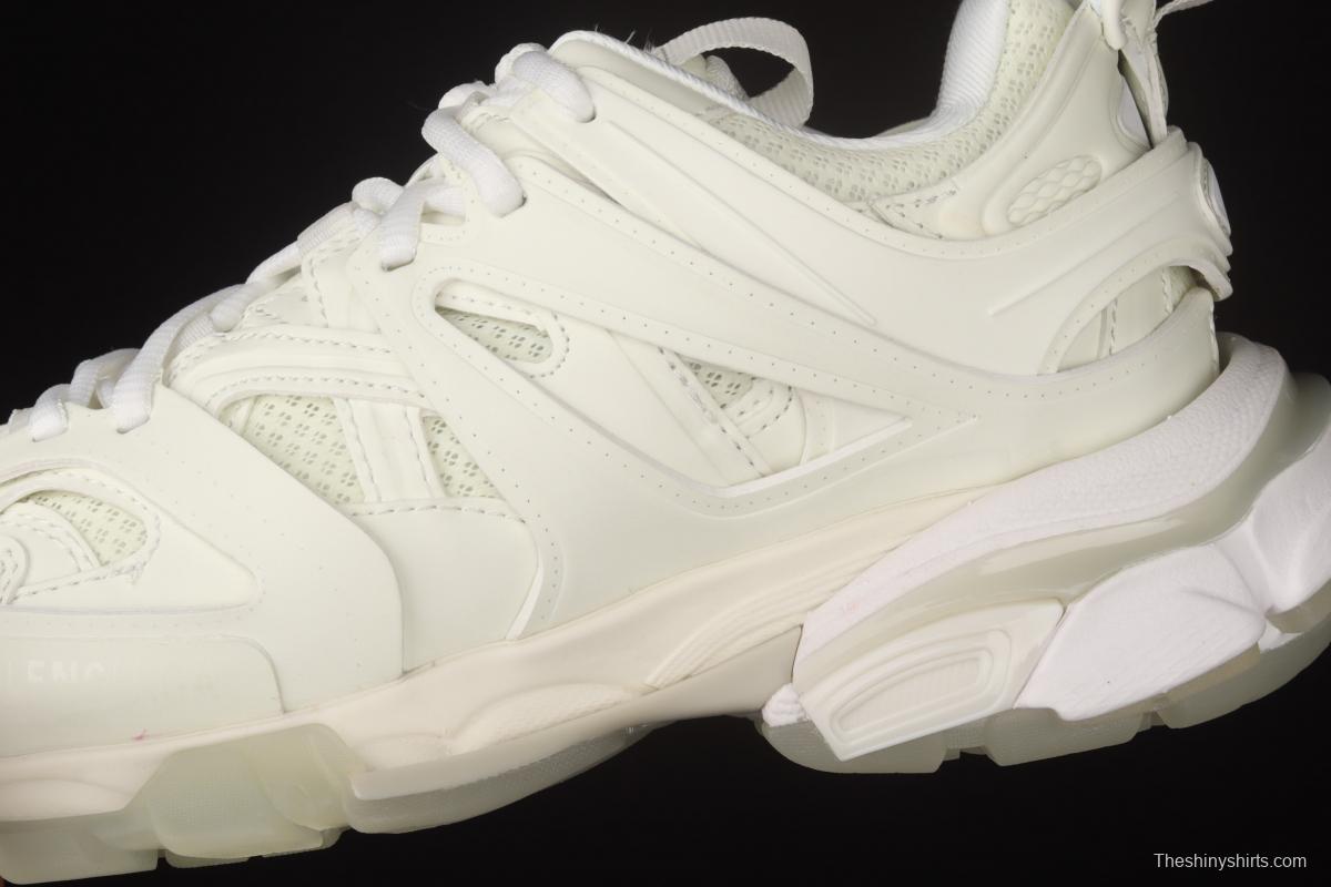 Balenciaga Sneaker Tess s.Gomma Res BI ALV/TIS EFF NUBUK/TIS E 2020 latest color matching luminous white trendy running shoes W3CR19000