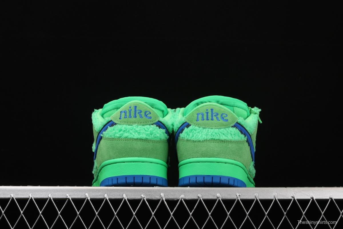 Grateful DeAdidas x NIKE SB DUNK Low Yellow Bear joint style green and blue bear sports skateboard shoes CJ5378-300