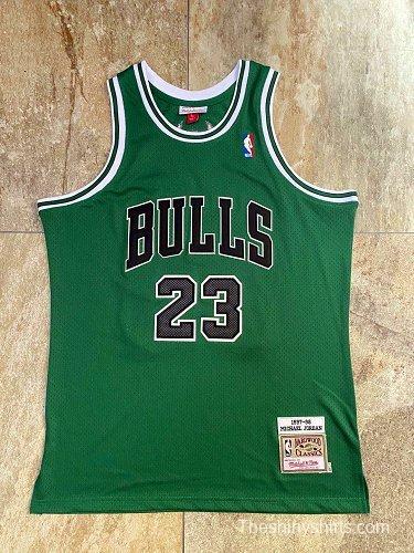 Men's Michael Jordan Green Retro Classic Team Jersey