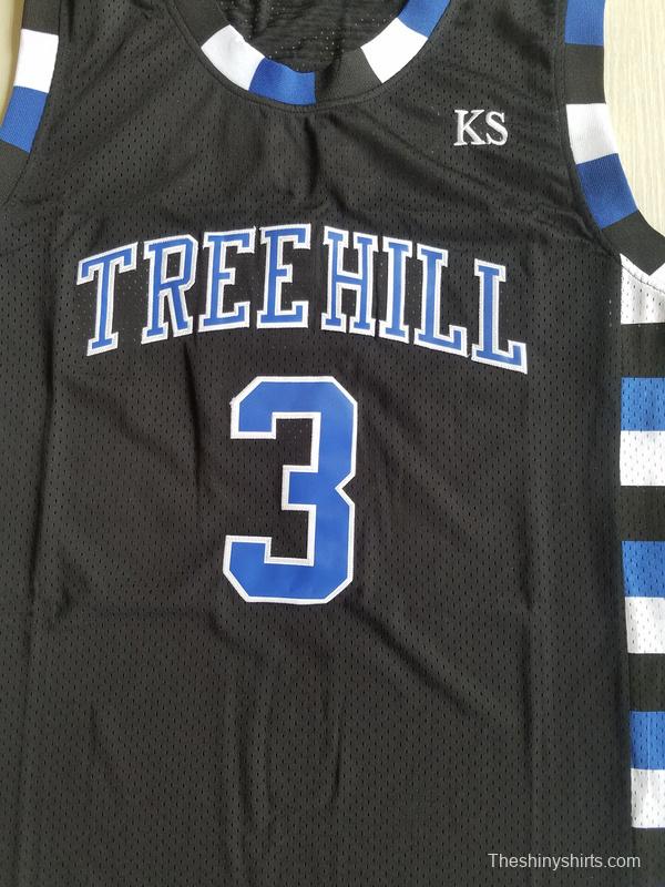 Antwon Skills Taylor 3 One Tree Hill Ravens Black Basketball Jersey