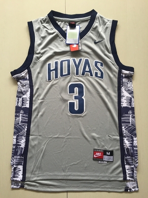 Allen Iverson 3 Hoyas College Gray Basketball Jersey