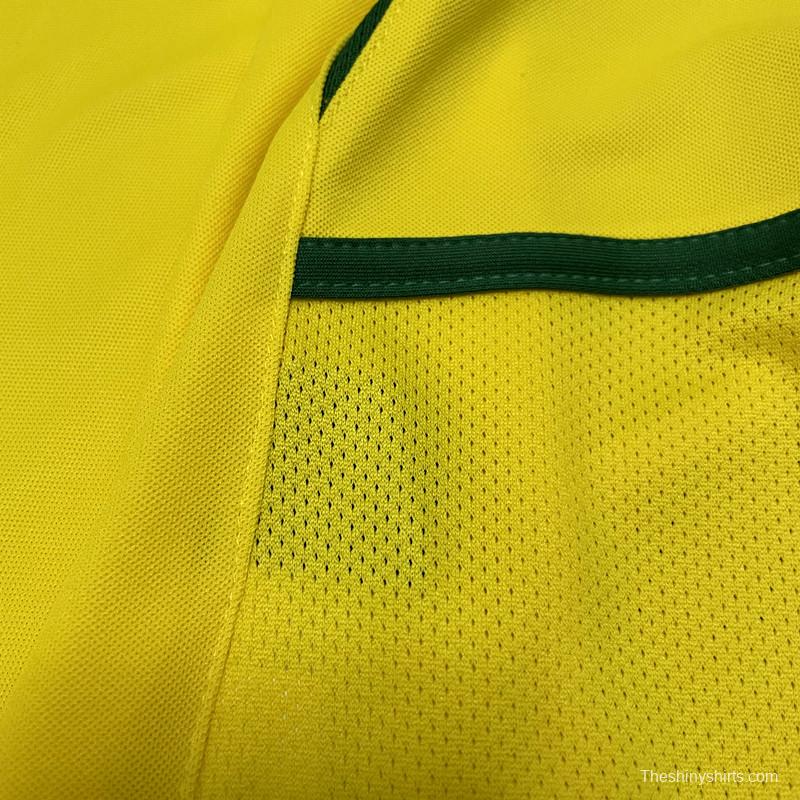 Retro 2002 Brazil Home Soccer Jersey