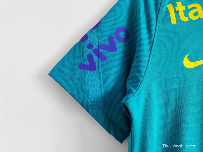 Retro 2021 Brazil Blue Training Jersey