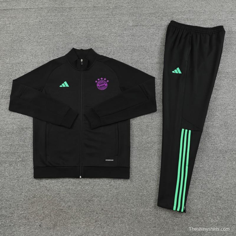 23/24 Bayern Munich Black/Purple Full Zipper +Pants