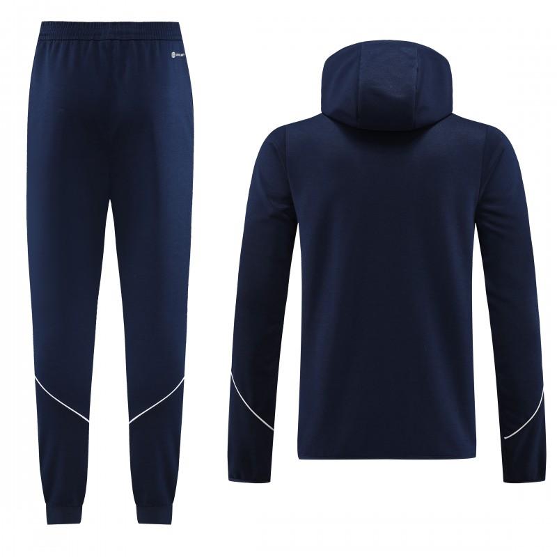 2023 Adidas Navy Hoodie Full Zipper Jacket +Pants