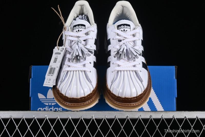 Adidas Clot x Superstar White Black Shell Toe Casual Sneakers - IH3132