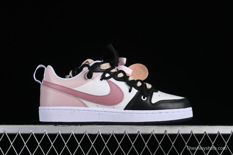 Nike Court Borough Love Rose Pink Non-Slip Wear-Resistant Low-Cut Sneakers