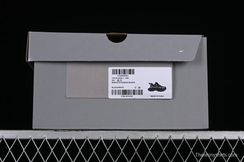 Balenciaga Phantom Sneaker 10th Generation Lace-Up Running Shoes with Transparent Heel Strap - W3XL11090