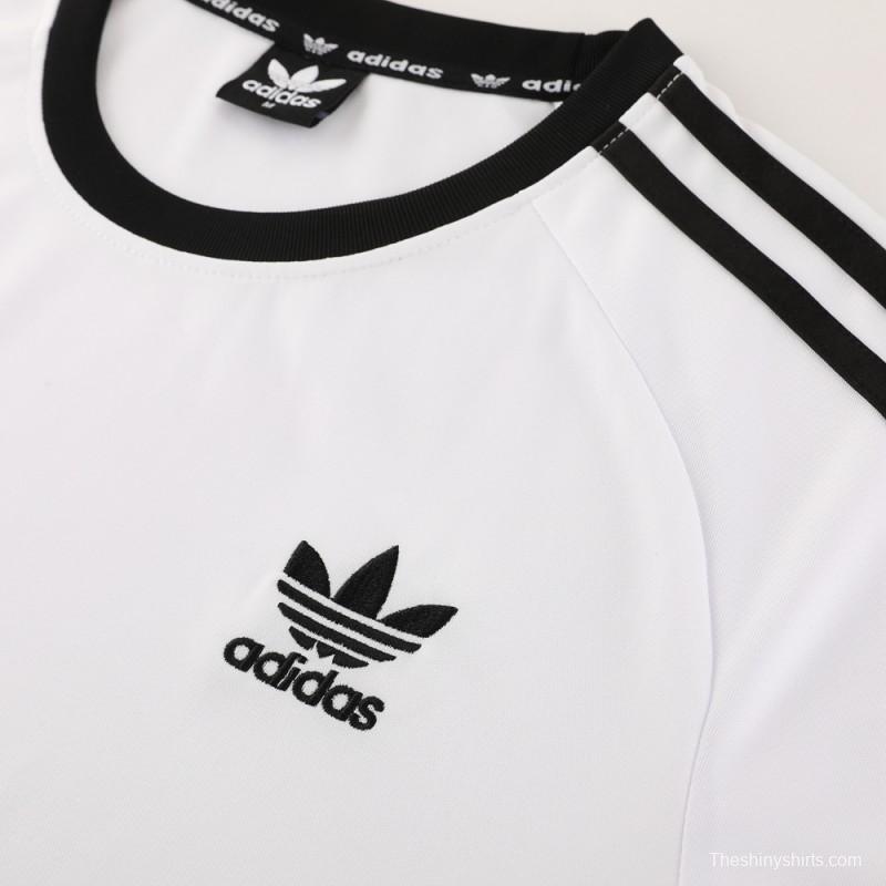 24/25 Adidas Original White Short Sleeve Jersey+Shorts