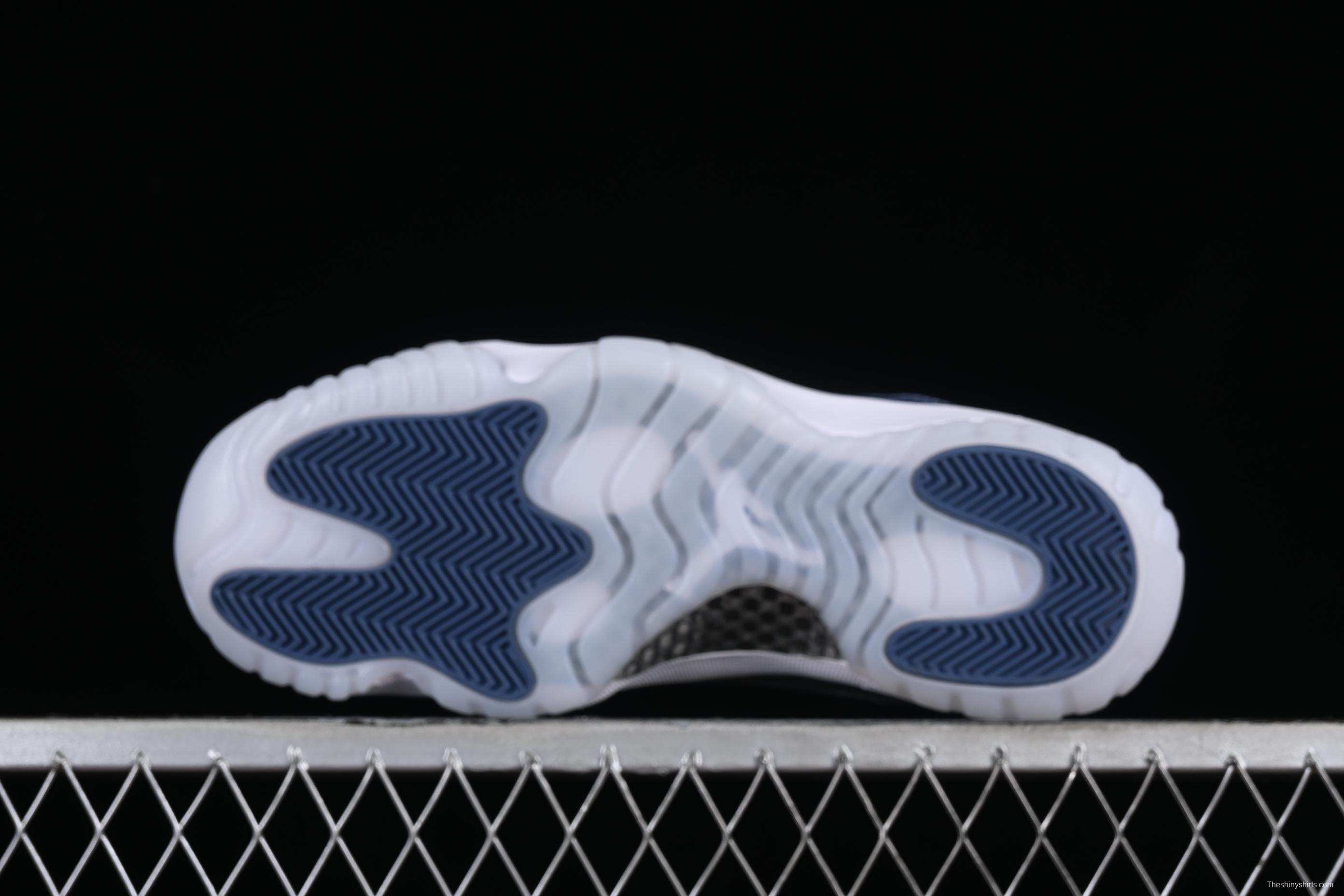 Nike Air Jordan 11 Low "Diffused Blue" Retro Basketball Shoes with Patent Leather Accents - FV5104-104