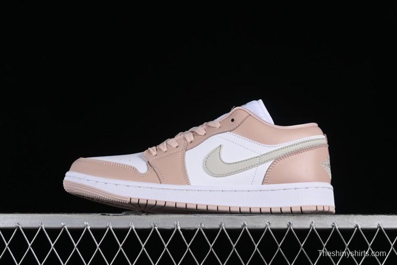 Nike Air Jordan 1 Low AJ1 White Pink Low-Top Casual Sneakers - DC0774-120