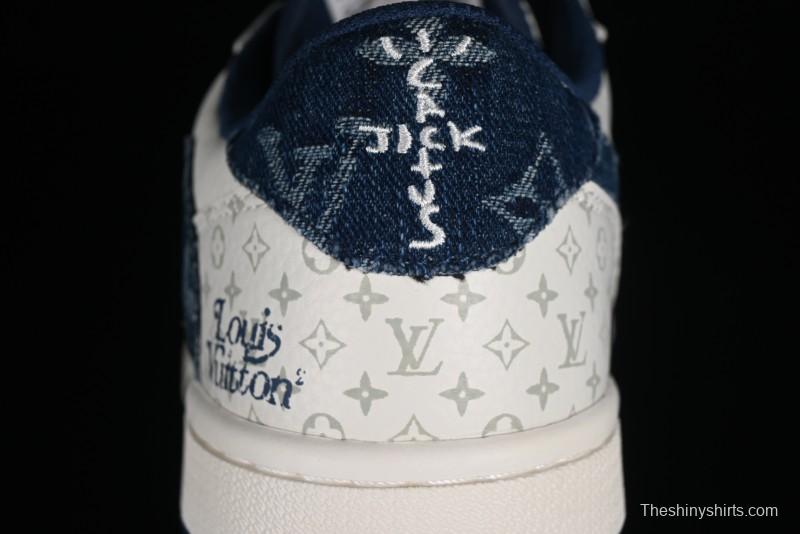 Nike Air Jordan 1 Low OG SP Travis Scott x Fragment Design Retro Sneakers with Reverse Swoosh - SJ2068-004