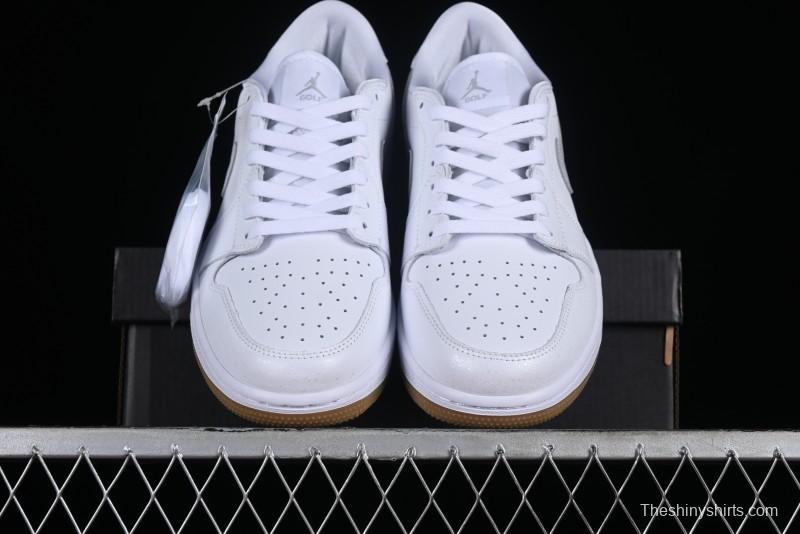Nike Air Jordan 1 Low Golf Shoes White with Gum Sole - DD9315-111