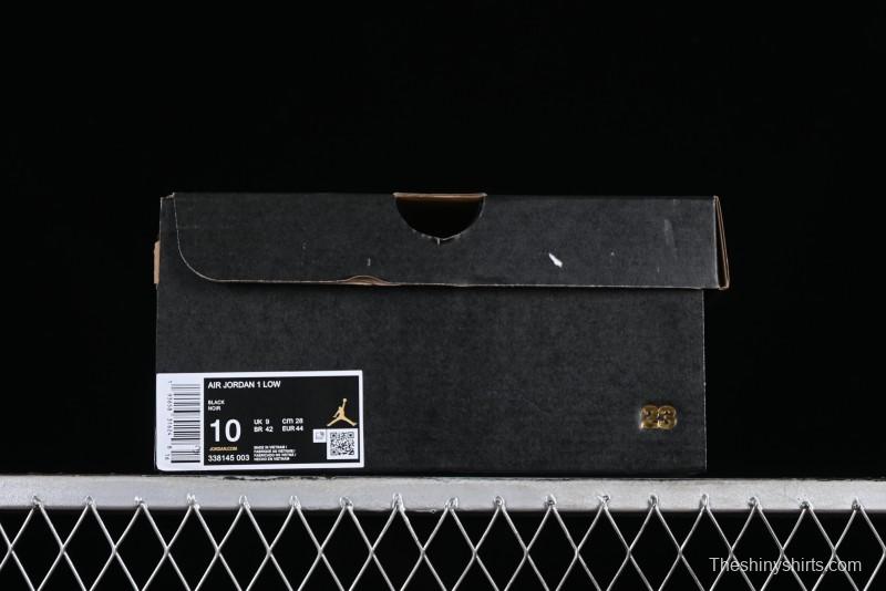 Nike Air Jordan 1 Low AJ1 Black Green Low Top Lifestyle Basketball Shoes - 338145-003