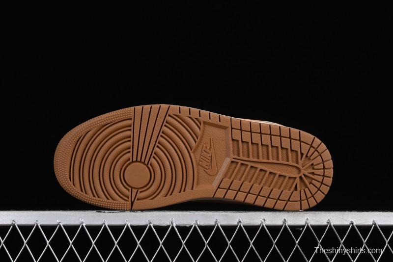 Nike Air Jordan 1 Low AJ1 Khaki Yellow Low-Top Casual Lifestyle Sneakers - HF5753-221