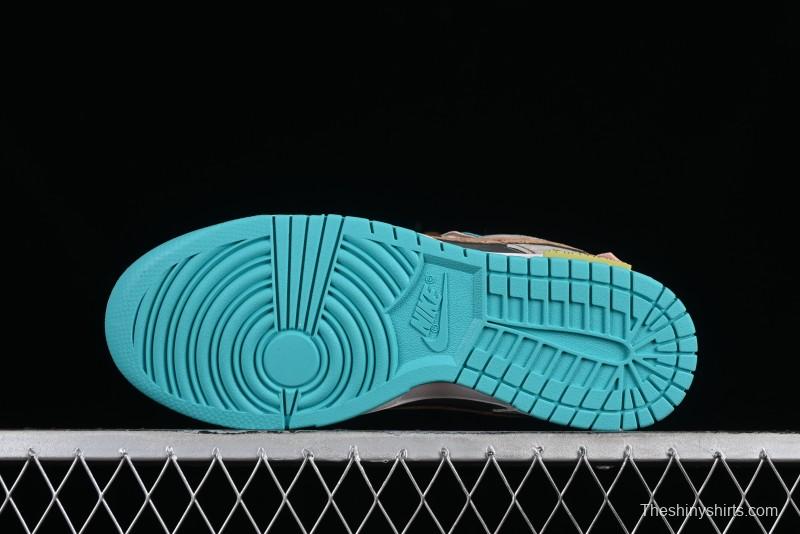 Nike Dunk Low Panda Prank Spring Touchdown Spring Forward Brown Green SB Strap Low Top Casual Skate Shoes - DV0834-101