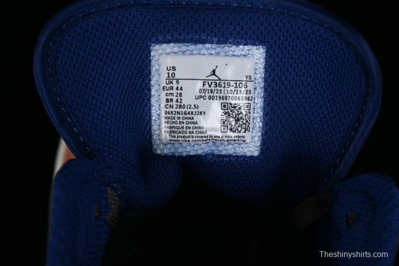 Nike Air Jordan 1 Mid "Flight Vintage" Retro Basketball Shoes with Washed Color Design - FV3619-106