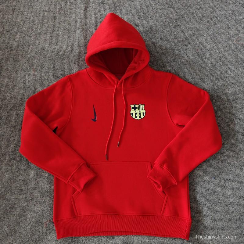 24/25 Barcelona Navy/Red/Black/Beige/Grey Hoodie WIth Black Badge