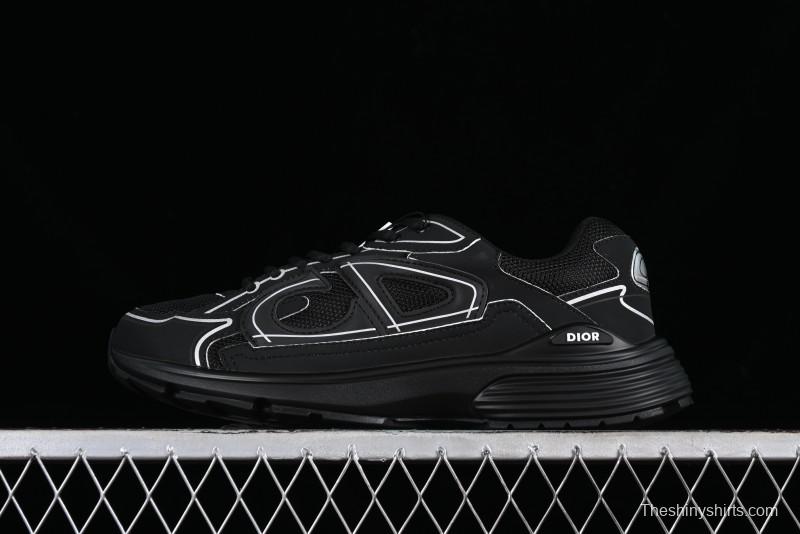 Dior B30 Sneakers with Reflective CD30 Logo and Lightweight Rubber Sole - CD30