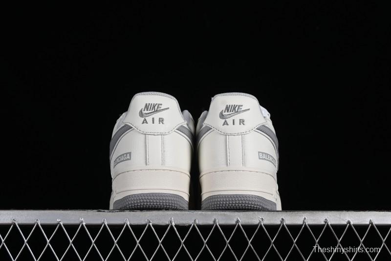 Balenciaga x Nike Air Force 1 '07 Low Triple Swoosh Beige Grey Casual Shoes - FR0538-091