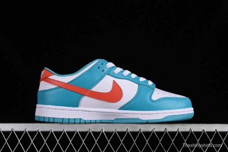 Nike SB Dunk Low Casual Skate Shoes in White Green Orange - DV0833-102