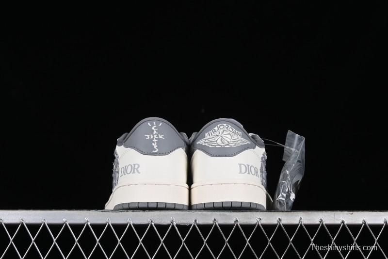 Nike Travis Scott x Fragment Design x Air Jordan 1 Low OG SP AJ1 Retro Sneakers - DM6688-603