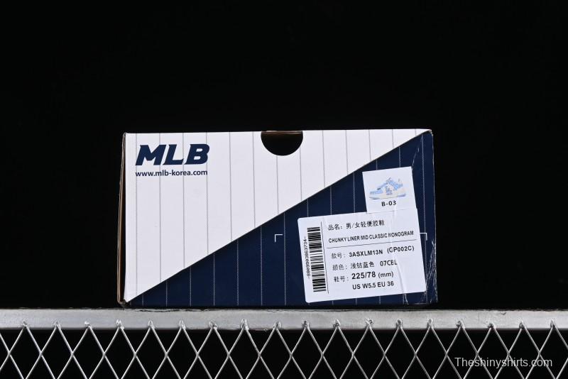 MLB NY Yankees Chunky Liner Lightweight Platform Sneakers with 6cm Height Increase - 3ASXLM13N07CBL