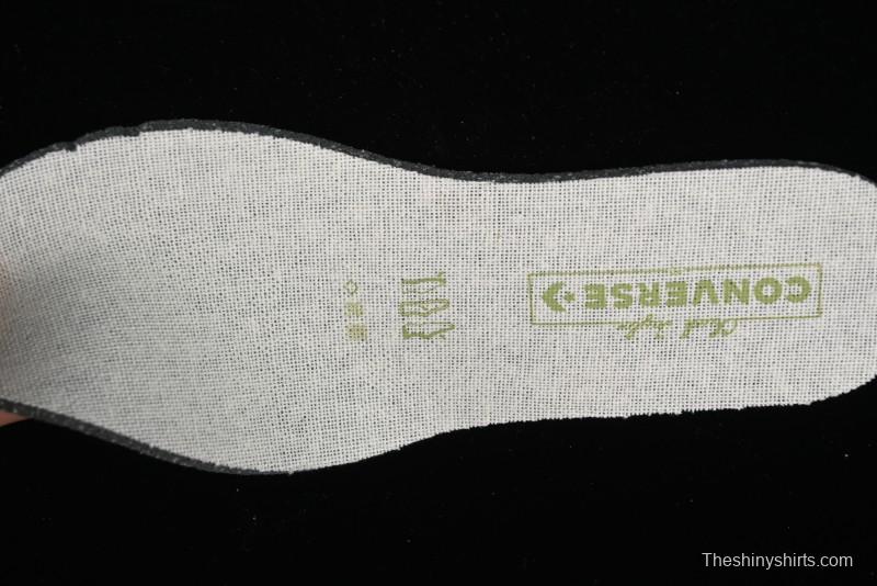 Converse Chuck 70 High Top Casual Canvas Sneakers with Light Beige Upper and Avocado Green Accents - A08530C