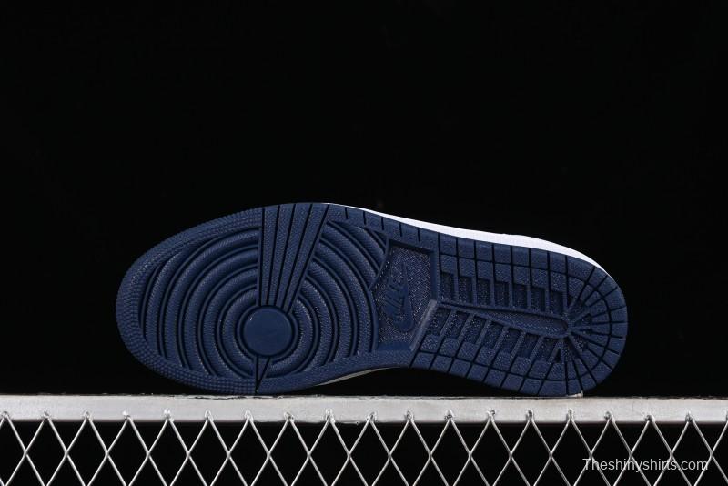 Nike Air Jordan 1 Low '85 Metallic Blue Retro Sneakers - FB9933-141