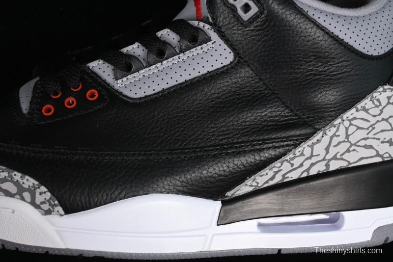 Nike Air Jordan 3 Retro Sneakers with Iconic Elephant Print and Visible Air Cushion - DN3707-010