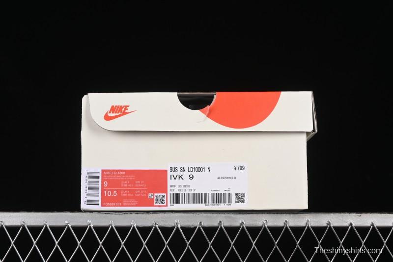 Nike Stussy Roshe Run LD-1000 Comfortable Versatile Slip-Resistant Durable Waffle Low-Top Casual Running Shoes - FQ5369-001
