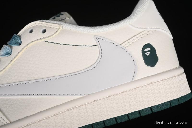 Nike Travis Scott x Fragment Design x Air Jordan 1 Low AJ1 Bape Collaboration - XY2688-100