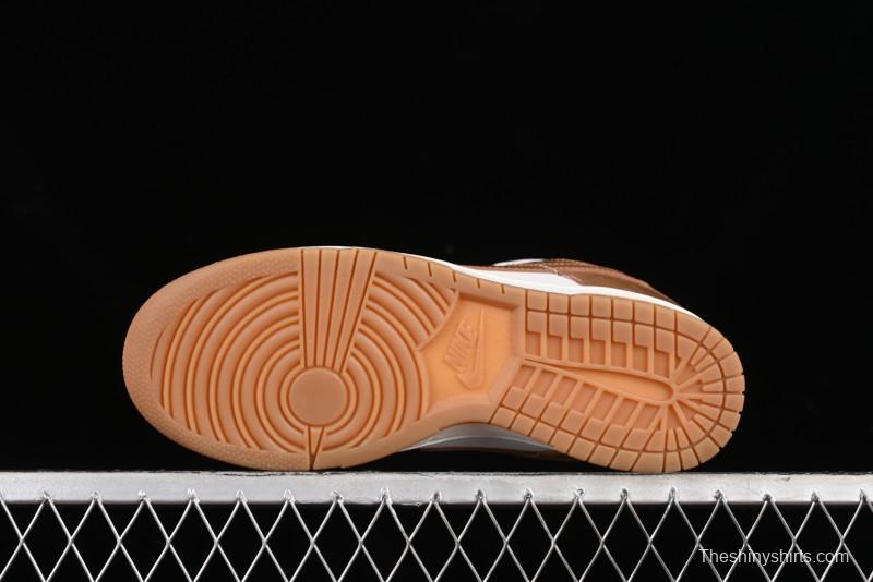 Nike Dunk Low LX SB Casual Skate Shoes in Brown Ostrich - FJ2260-001