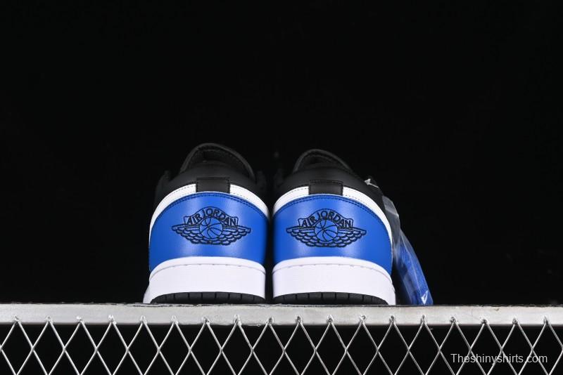 Nike Air Jordan 1 Low Retro Basketball Shoes in Black/Blue - 553558-042