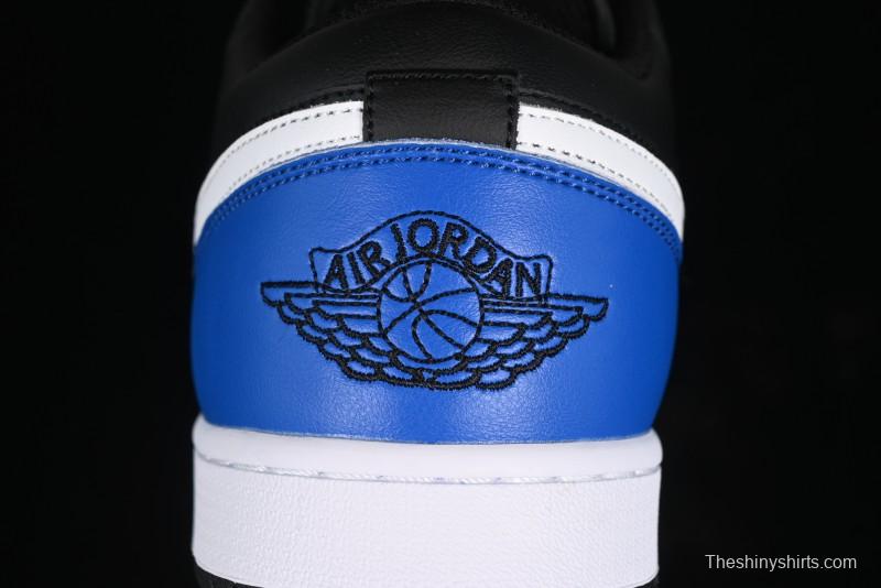 Nike Air Jordan 1 Low Retro Basketball Shoes in Black/Blue - 553558-042