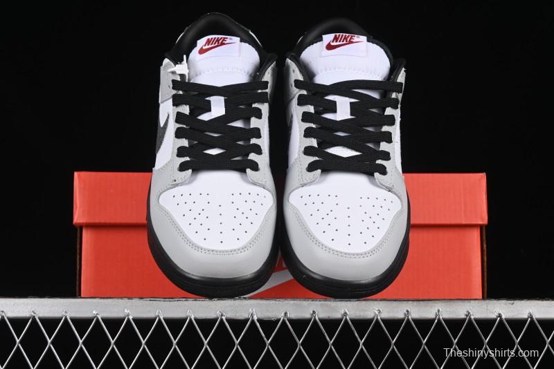 Nike Dunk Low "Glitter Swoosh" Light Silver SB Low-Top Casual Skate Shoes - HQ3462-191