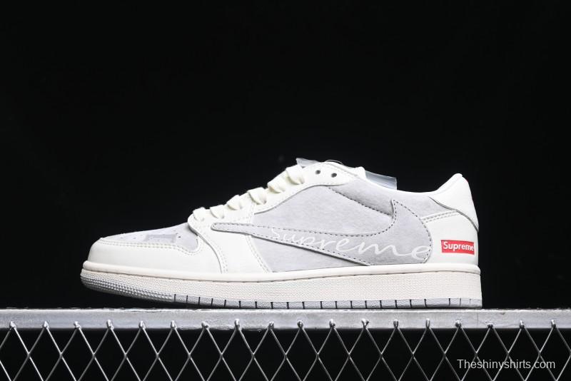 Nike Travis Scott x Fragment Design x Air Jordan 1 Low OG SP AJ1 Collaborative Sneakers - XS3086-004
