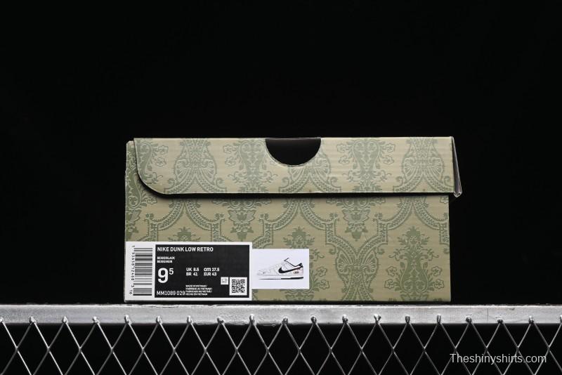 Nike SB Dunk Low Gucci Collaboration - Bumblebee Series Grey Black Hook Anniversary High-End Custom Low-Top Casual Skate Shoes - MM1089-029