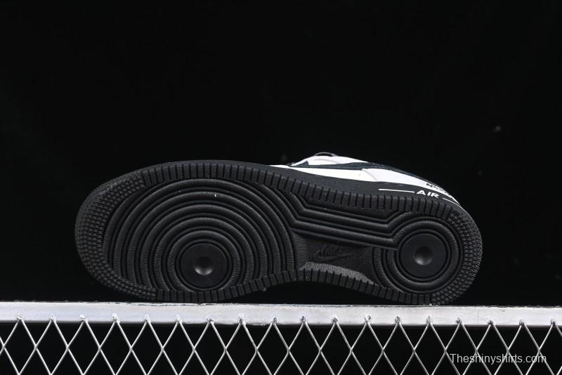 Nike Air Force 1 '07 Low Stussy Collaboration All Black Low-Top Casual Sneakers - XZ6188-195